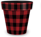 Briarwood Lane Red and Black Buffalo Check Small Planter