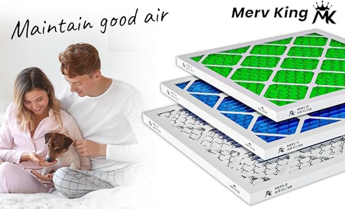 MervKing 20x25x4 Air Filter Actual Size: 19.88" x 24.88" x 4.31" MERV 11 MPR 1000-1200 | MADE IN USA | 4-Pack | Pleated HVAC AC Furnace Replacement