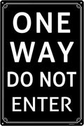 8x12" One Way - Do Not Enter Parking Lot Sign - High-Intensity Grade Aluminum, Weatherproof & Fade-Resistant, Ideal for Outdoor & Indoor Use - Curbside Sign