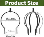 Metal Garden Trellis - 12.6" x 17.5" Durable Black Powder Coated Obelisk for Climbing Plants, Ideal for Roses, Vines, and Flowers - Easy Assembly for Indoor & Outdoor Use