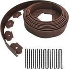 Landscape Edging,20ft Plastic Garden Edging with 20 Stakes,Lawn Edging for Lawn,Yard,Flower Gardens Border (Brown-20FT)
