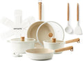 SENSARTE Ceramic Nonstick Cookware Set, Non-toxic Healthy Pots and Pans Set Ceramic Coated Kithchen Cooking Set, Free of Intentionally Added PFAS/PTFE, Dishwasher&Oven Safe Induction Compatible, 13pcs