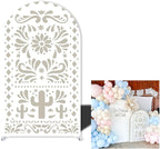 Mexico Theme Arch Stand Covers Fiesta Wedding Party Elastic Fabric Background Birthday Baptismx Baby Shower Decor Props (100x200cm(W40''H78''),G-3742)
