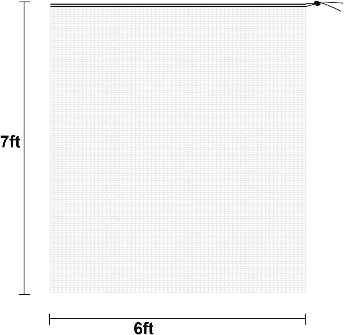 6 x 7 Feet Insect Bird Barrier Netting Mesh with Drawstring, Garden Bug Netting Plant Cover for Protect Plant Fruits Flower from Insect Bird Eating