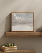 InSimSea Framed Canvas Wall Art Vintage Decor, Home Decor Classical Oil Painting Cloud Study Wall Decorations for Living Room, Canvas Pictures Art for Bedroom Bathroom Gallery, 9"x11"