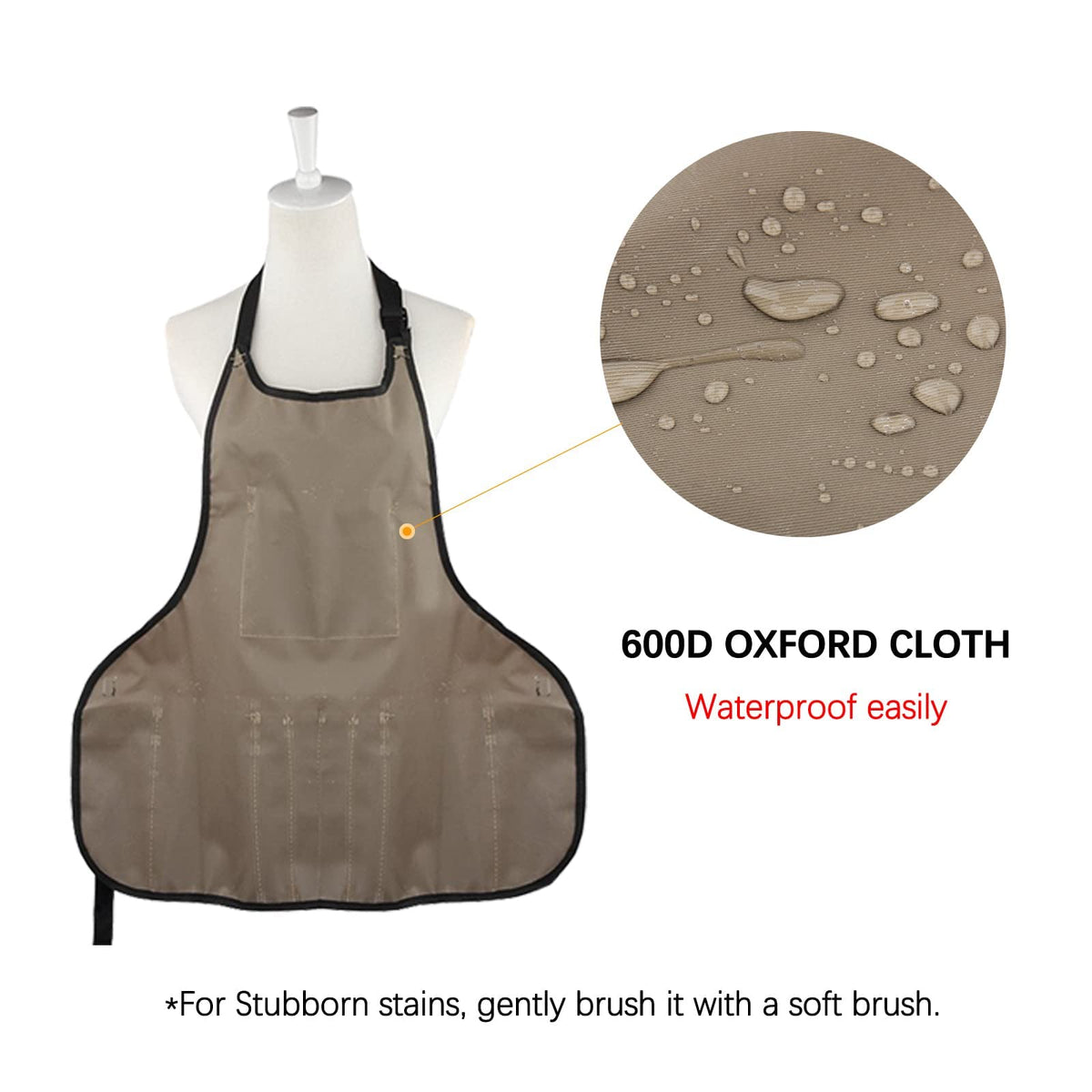 PATILWON Gardening Apron with Large Pockets for Women, 14 Pockets Waterproof Tool Apron, Work Apron Heavy Duty, Size M to XL