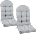 Outdoor Adirondack Chair Cushions Set of 2 Waterproof Non Slip Slivery Grey Patio Chair Cushions for Outdoor Furniture Thicken Rocking Chair Seat Pad 47"*19.68"*3.9"