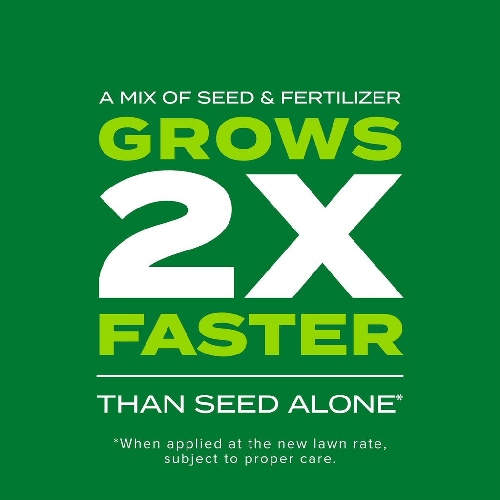 Scotts Turf Builder Rapid Grass Tall Fescue Mix, Combination Grass Seed and Fertilizer, Grows Green Grass in Just Weeks, 16 lbs.