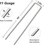 Landscape Staples Galvanized Garden Stakes, 6 inch 500 Pack 12 Gauge Heavy Duty Garden Pins for Fences, Lawns, Weed Barriers and Landscape Fabrics, Netting, Irrigation Hose.