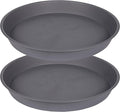 2 Pack of Bird Bath Bowl 12", 1.6" Depth, 10 12 inch Birdbath Bowls Dish Only for The Garden, Large Plant Saucer (12", Gray)