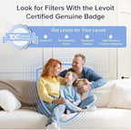 LEVOIT LV-H132 Replacement Filter, Genuine LV-H132-RF Air Purifier Filters, High-Efficiency Activated Carbon for Removal of Smoke, Odor, Allergens, Pollen, 4 Pack, Black