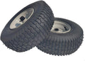 2 Pack 13x5.00-6 Lawn Tractor Pneumatic wheel,Wheelbarrow tire Turf Tread,3.13" hub length with steel rim,Flange ID 0.76''