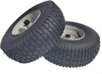 2 Pack 13x5.00-6 Lawn Tractor Pneumatic wheel,Wheelbarrow tire Turf Tread,3.13" hub length with steel rim,Flange ID 0.76''