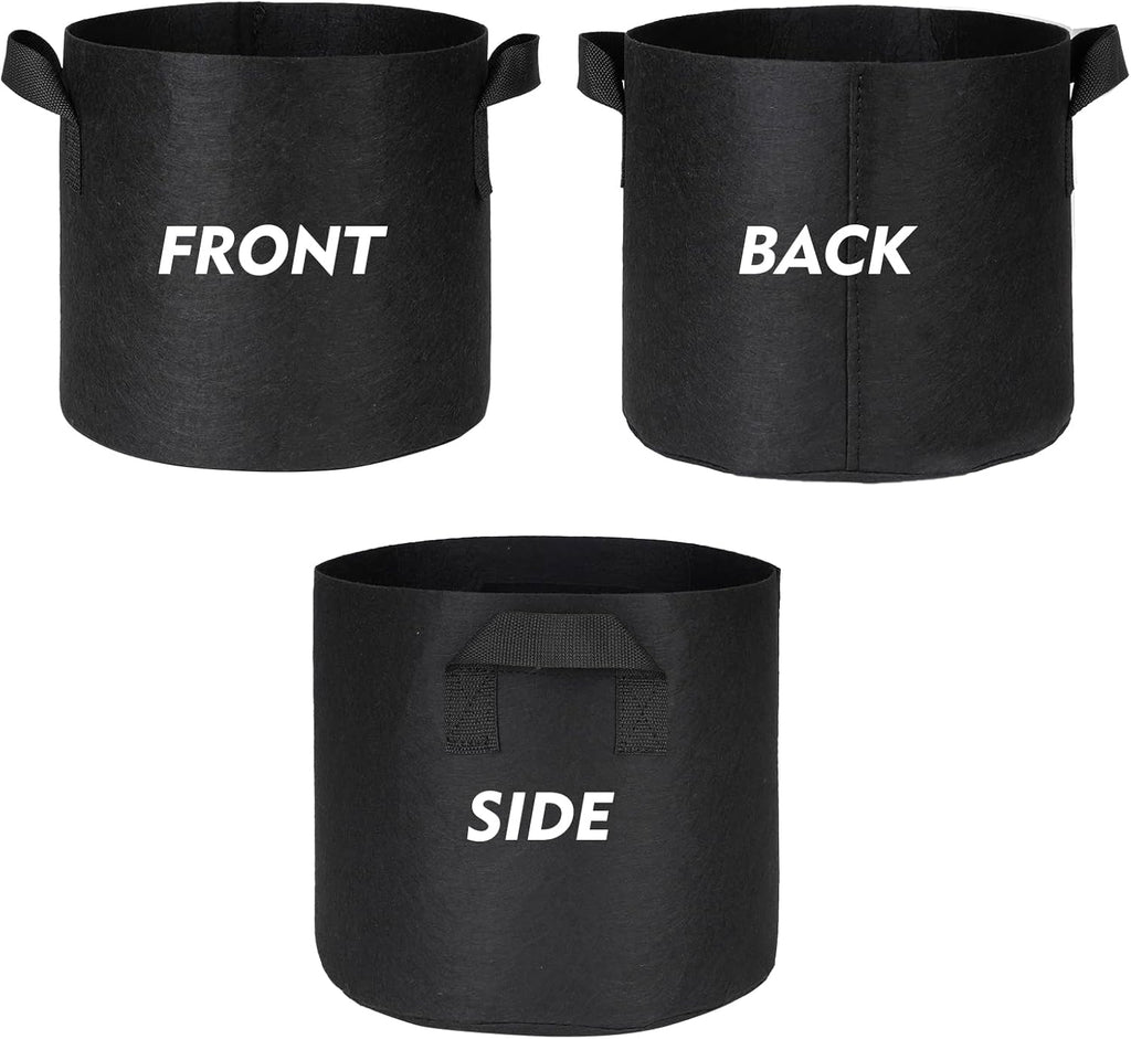 WEIFENG 3-Pack 50 Gallon Grow Bags Outdoor Plant Pots with Handles Potato Grow Bags