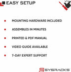 Sysracks 27U Wall Mount Server Rack Cabinet, 19” Locking Network Rack, 24” Deep, Glass Door, with Fan, PDU and Shelf