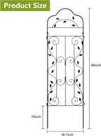 hogardeck Metal 60 * 18in Garden Trellis 2-Packs for Climbing Plants Flowers Vegetables Planting Arched Outdoor Decoration for Courtyards Lawns Gardens