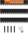 Vinci Landscape Edging Border, 40" L x 6" H 3Pack 10FT Total Black Galvanized Steel Garden Edging with Spikes, Sturdy Elegant Metal Lawn Broder for Flower Beds, Pathways, Paver Edges and Yard