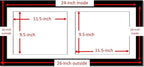 Creative Picture Frames 14X30Bk-W Black Horizontal Double Diploma Frame With 2 Opening White Mat, Holds 2-10X12-Inch Documents With Wall Hanger
