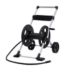 Liberty Garden 304 Explorer Two Wheel Hose Reel Cart, Aluminum, Holds 250-feet of 5/8" Hose, Silver/Black