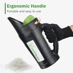 Hand held Spreader, Seed Spreader for Ice Melt, Grass Seed, Fertilizer Lawn and Garden. Multiple Adjustable Opening Sizes for Salt,Ice Melt, Up to 80 Oz