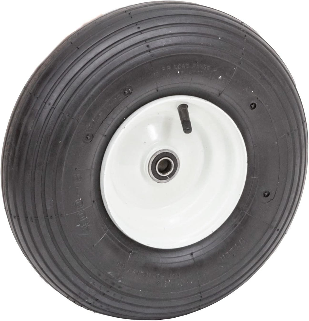Pneumatic Replacement Wheel | 13.6" Tire for Wagon, Nursery Cart, Wheelbarrow | 4.00-6 Wheel Size | Hub/Bearing Size Options