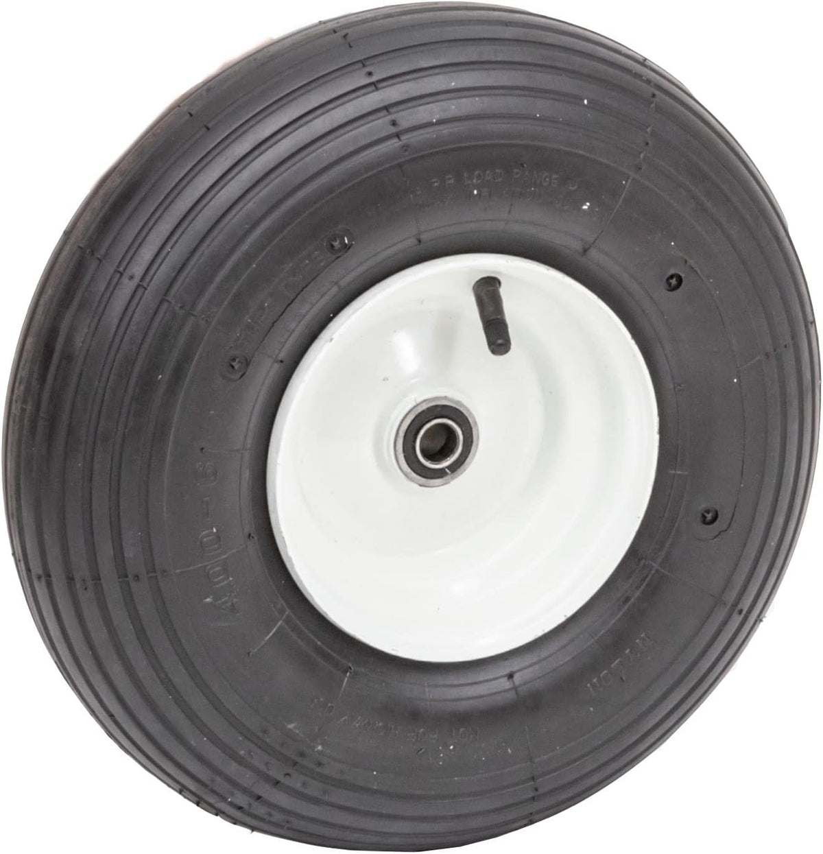 Pneumatic Replacement Wheel | 13.6" Tire for Wagon, Nursery Cart, Wheelbarrow | 4.00-6 Wheel Size | Hub/Bearing Size Options