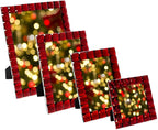 Isaac Jacobs Decorative Sparkling Jewel Picture Frame, Photo Display & Home Décor (4x6, Dark Red)