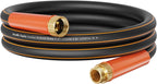 Giraffe Tools Garden Hose 12ft x 3/4", Heavy Duty Water Hose, Flexible, Hybrid Lightweight Hose with Swivel Handle, Male to Female Fittings, Burst 600 PSI
