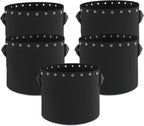 5 Gallon Plant Grow Bags 5-Packs with Holes,Thichkened Non-Woven Aeration Fabric Pots with Handles - Reinforced Weight Capacity