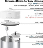 Stainless Steel Humidifier, 4.5L Easy to Clean Humidifier with 304 Stainless Steel Tank, Cool Mist Humidifiers for Bedroom with Smart Humidistat & Timer, 25dB Sleep Mode for Baby, Plants