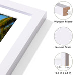 Vittanly 8x10 Collage Picture Frame, Displays 2Pcs 4x6 Pictures with Mat, Photo Frame for Wall Mounting or Table Top with Stand, White, 1 Pack