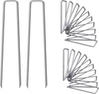 6 Inch Galvanized Garden Landscape Staples Stakes 25 50 100 PCS Anti-Rust Garden Staples U-Shaped Landscape Pins for Secure Lawn Fabric (100, 6 Inch)