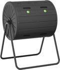PatioZen Compost Bin 45 Gallon Outdoor, Black