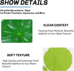 BRBASAP 6Pcs Realistic Floating Lily Pads for Ponds Artificial Foam Lotus Leaves for Pond Decor Plastic Water Lily Pads Foliage for Pool Koi Fish Patio Aquarium Lifelike Pond Plants
