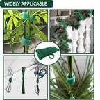 CHZKVOY 100Pcs 6-Inch Green Reusable Adjustable Plant Ties & Garden Tape