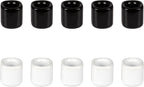 Mega Candles 10 pcs Black White 1/2 Inch Diameter Ceramic Chime Ritual Spell Candle Holders, Great for Casting Chimes, Meditation, Rituals, Spells, Vigil, Witchcraft, Wiccan Supplies