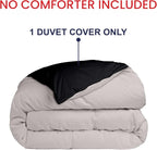 Kotton Culture 120"x120" 1 Pc Super King Plus/Super Oversize King Duvet Cover Only 100% Egyptian Cotton - 600 TC, Zipper Closure & Corner Ties - Fits Only Extra Large Inserts - Night's Shadow
