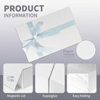 Large White Gift Box,13.75"x9"x4.5", Gift Boxes with Magnetic Lids for Presents Closure Gift Packing for Birthday,Christmas, Halloween,Wedding,Bridal Gifts,Mother's Day Gift Packging