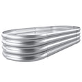 Land Guard Galvanized Raised Garden Bed Kit, Galvanized Planter Garden Boxes Outdoor, Oval Large Metal Raised Garden Beds for Vegetables…………