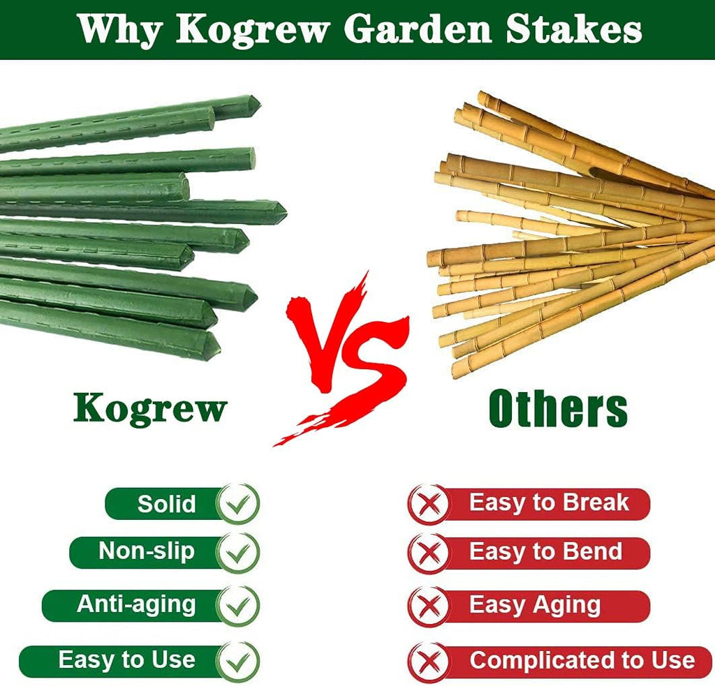2Feet 24inch Garden Stakes Sturdy Plant Sticks Support Tomato Stakes for Vegetable,Pack of 20