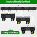 PIYILO 48 in Garage Tool Organizer Wall Mount, Adjustable Tool Storage Rack