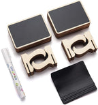 ONUPGO Mini Chalkboard Signs, 20 Pack Small Wooden Chalkboard Labels with Easels Stand, Place Cards, Food Signs, Blackboards for Table Numbers, Weddings Signs, Party Decoration