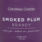 Colonial Candle Smoked Plum Brandy Jar Candle, Pop of Color Collection, 3 Wick, Purple, 14.5 oz - Up to 60 Hours Burn