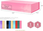 PACKHOME 6 Extra Large Gift Boxes 17.5x11.3x4.3 Inches, Sturdy Shirt Boxes with Magnetic Lids for Clothes and Large Gifts (Glossy Pink)