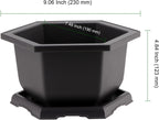 PINGEUI 4 Pack Plastic Bonsai Pot, 7.5 Inches Bonsai Training Pots with Drainage Humidity Tray, Large Bonsai Plant Tree Pots for Garden, Yard, Balcony