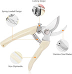 Garden Scissors for Plant, Tip Pruning Shears for Cutting Flowers, Trimming Plants, Bonsai and Fruits Picking (Bypass Blade Pruner)