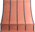 CT Copper Tailor Sloped Copper Vent Hood Wall Mount,48'' W,48''H, 1150 CFM Exhaust Fan,Stainless Steel Vent,LED Light,Dishwasher-Safe Baffle Filters,VH8TR1
