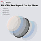 7artisans Nano Magnetic Filter UV Filter ND Light Reduction Filter/CPL Polarization Filter/GND Gradient Filter/Black Mist 1/4 Portrait Photography Filter Suitable for Lens(67mm 3-in-1 Set)