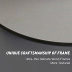 Black Round Mirror 30 Inch,Circle Bathroom Vanity Mirror for Wall,Hanging Modern Tempered Glass Mirror for Entryway or Living Room (30 Inch, Black)