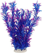 DSkoiph 2 pcs Aquarium Decor Plastic Plants Extra Large 21 Inches Artificial Fish Tank Plants Tall Fish Tank Decorations Artificial Green Water Plants (Purple)
